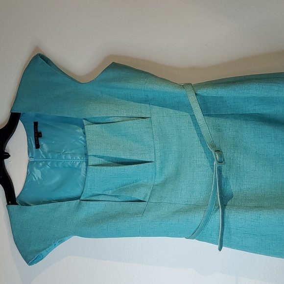 David Meister Aqua Blue Midi Dress - Picture 15 of 16